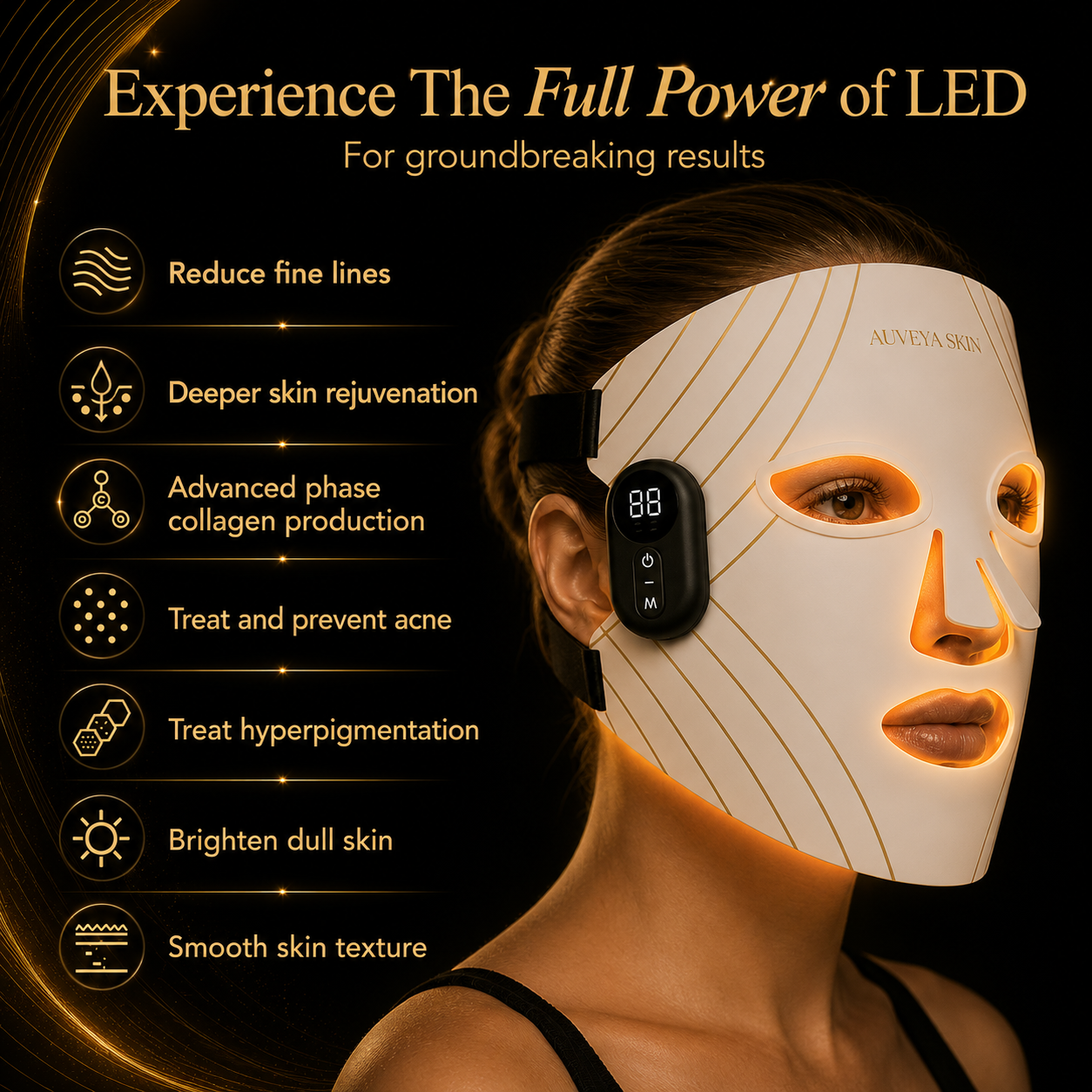 Auveya® LED LIGHT THERAPY MASK